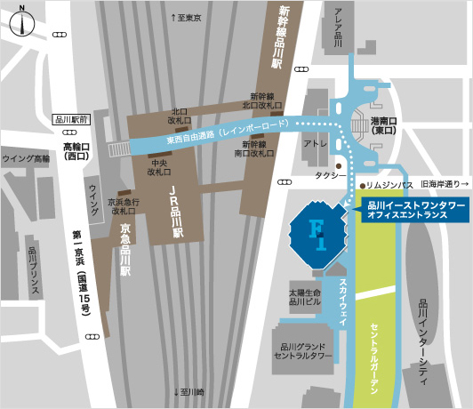 品川駅周辺地図