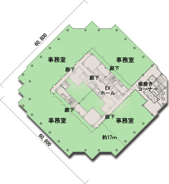 オフィスフロア平面図